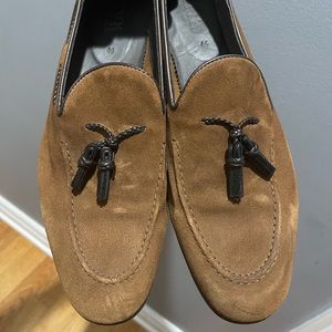 Zara Brown/Tan Tassel suede loafers shoe Sz 11 (44)